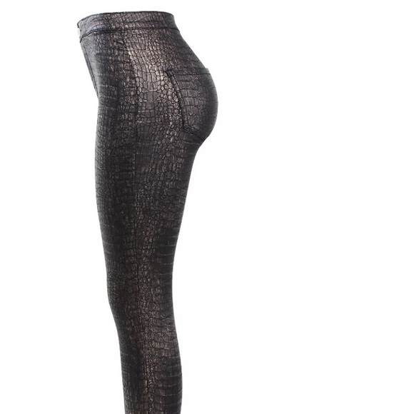 Faux croc skin leather leggings - Picture 6 of 6